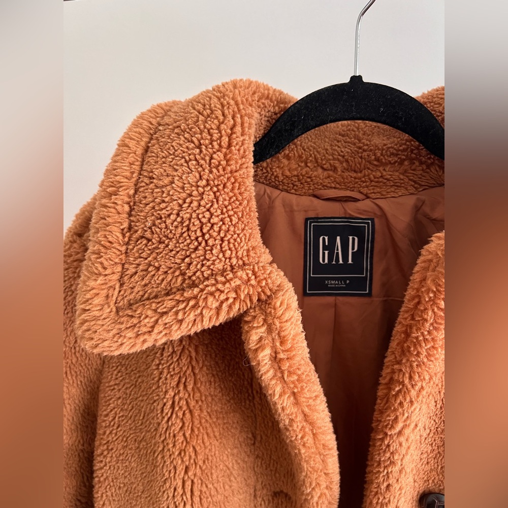Brown GAP Teddy Coat, XS Petite